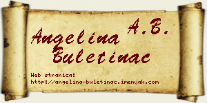 Angelina Buletinac vizit kartica